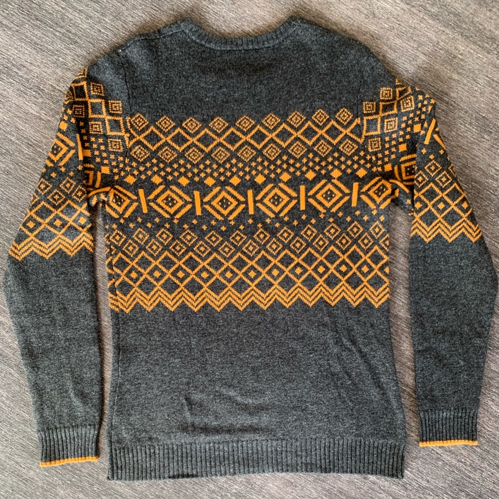 Buffalo David Bitton Dark Grey Rust Pattern Mediu… - image 4